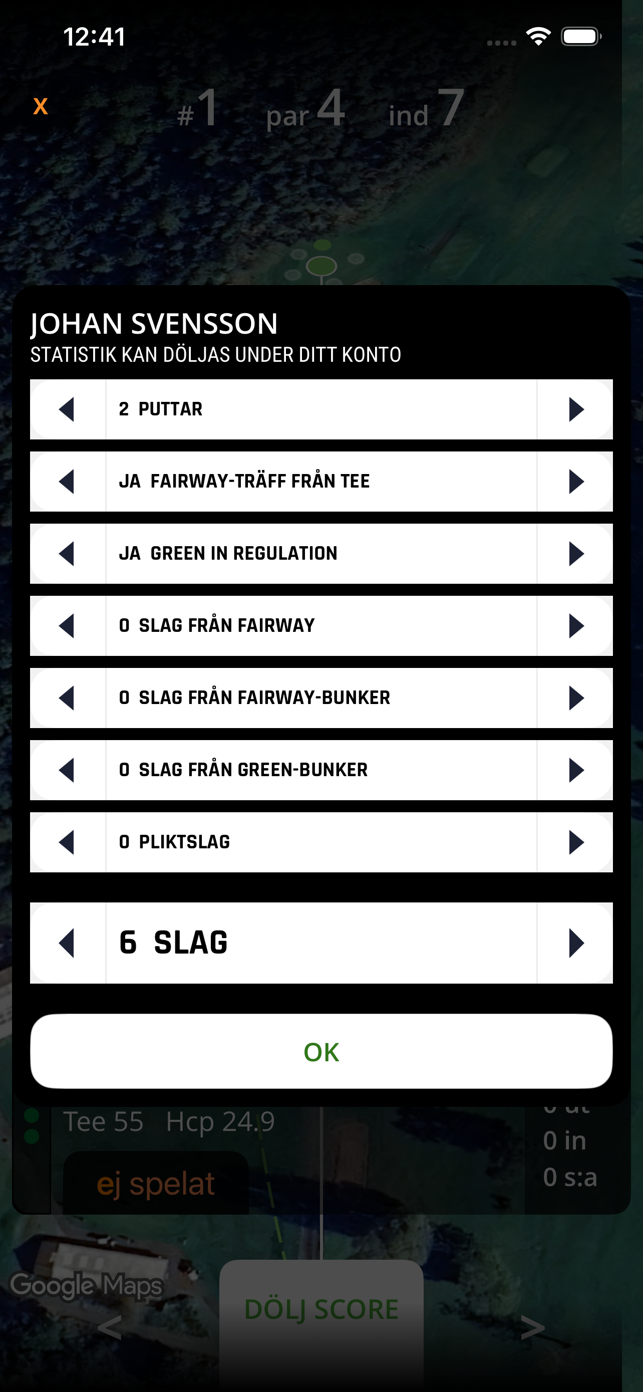 Mata in slag och puttar